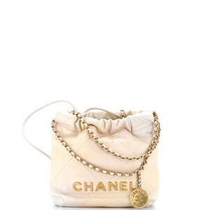 Chanel Mini 22 Chain Hobo Quilted Shaded Calfskin